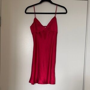 Rumor Boutique Red Satin Slip Mini Dress Spaghetti Strap AU 8 / US 4